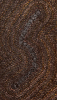 Aboriginal Artwork by Jason Japaljarri Woods, Watiya-warnu Jukurrpa (Seed Dreaming), 107x61cm