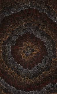 Aboriginal Artwork by Jason Japaljarri Woods, Watiya-warnu Jukurrpa (Seed Dreaming), 76x46cm