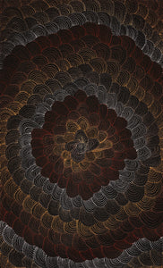 Aboriginal Artwork by Jason Japaljarri Woods, Watiya-warnu Jukurrpa (Seed Dreaming), 76x46cm - ART ARK®
