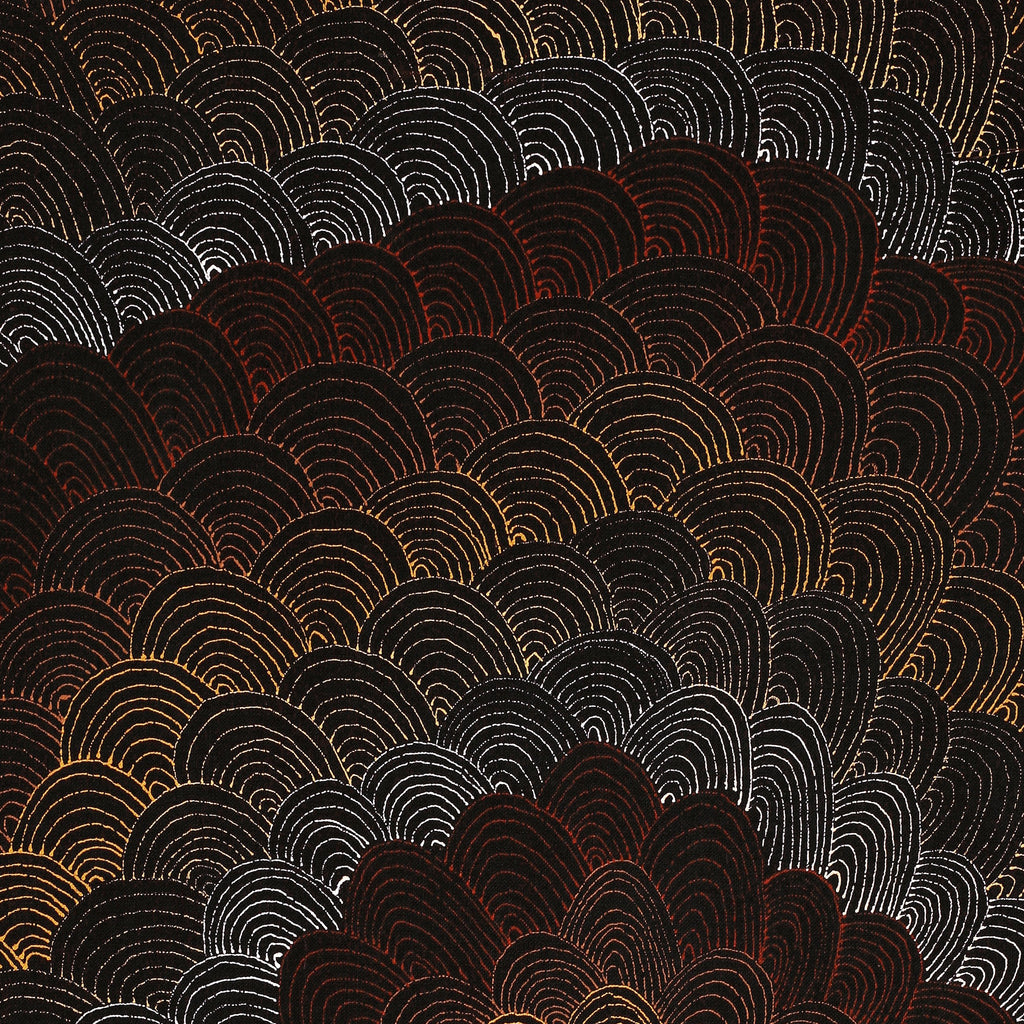 Aboriginal Artwork by Jason Japaljarri Woods, Watiya-warnu Jukurrpa (Seed Dreaming), 76x46cm