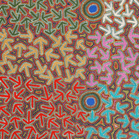 Aboriginal Artwork by Jeffrey Jangala Gallagher, Yankirri Jukurrpa (Emu Dreaming) - Ngarlikurlangu, 152x107cm