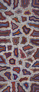 Aboriginal Artwork by Jerusha Nungarrayi Morris, Lukarrara Jukurrpa, 107x46cm - ART ARK®