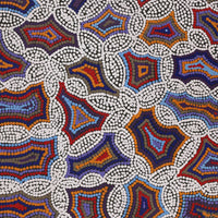 Aboriginal Artwork by Jerusha Nungarrayi Morris, Lukarrara Jukurrpa, 107x46cm