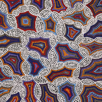 Aboriginal Artwork by Jerusha Nungarrayi Morris, Lukarrara Jukurrpa, 107x46cm