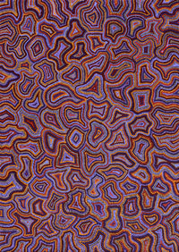 Aboriginal Artwork by Jerusha Nungarrayi Morris, Lukarrara Jukurrpa, 107x76cm