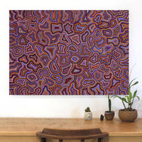Aboriginal Artwork by Jerusha Nungarrayi Morris, Lukarrara Jukurrpa, 107x76cm