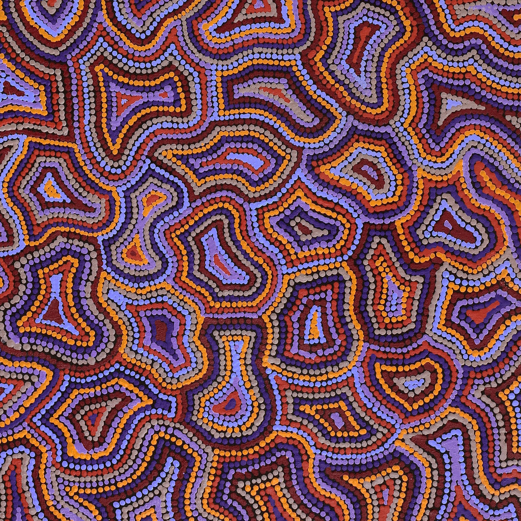 Aboriginal Artwork by Jerusha Nungarrayi Morris, Lukarrara Jukurrpa, 107x76cm
