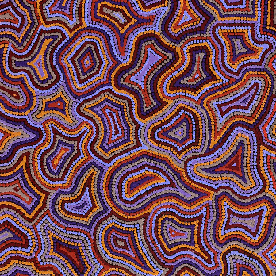 Aboriginal Artwork by Jerusha Nungarrayi Morris, Lukarrara Jukurrpa, 107x76cm