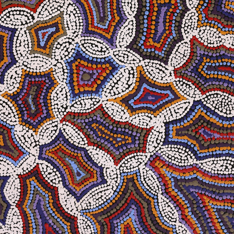 Aboriginal Artwork by Jerusha Nungarrayi Morris, Lukarrara Jukurrpa, 91x61cm
