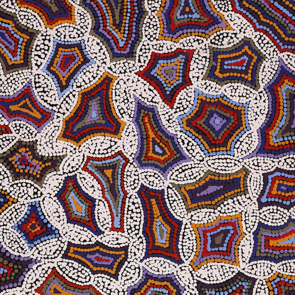 Aboriginal Artwork by Jerusha Nungarrayi Morris, Lukarrara Jukurrpa, 91x61cm