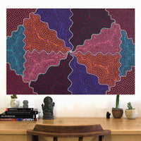 Aboriginal Artwork by Josephine Nangala Gill, Ngapa Jukurrpa (Water Dreaming) - Puyurru, 91x61cm