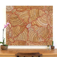 Aboriginal Artwork by Judith Nungarrayi Martin, Janganpa Jukurrpa (Brush-tail Possum Dreaming) - Mawurrji, 107x91cm