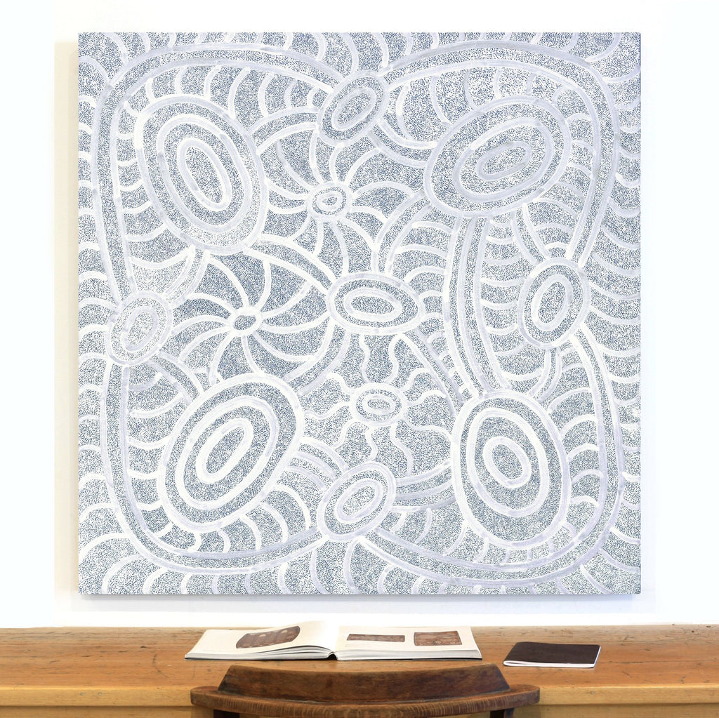 Aboriginal Artwork by Judith Nungarrayi Martin, Janganpa Jukurrpa (Brush-tail Possum Dreaming) - Mawurrji, 122x122cm