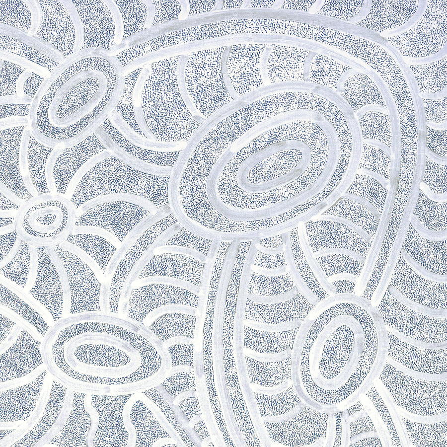 Aboriginal Artwork by Judith Nungarrayi Martin, Janganpa Jukurrpa (Brush-tail Possum Dreaming) - Mawurrji, 122x122cm