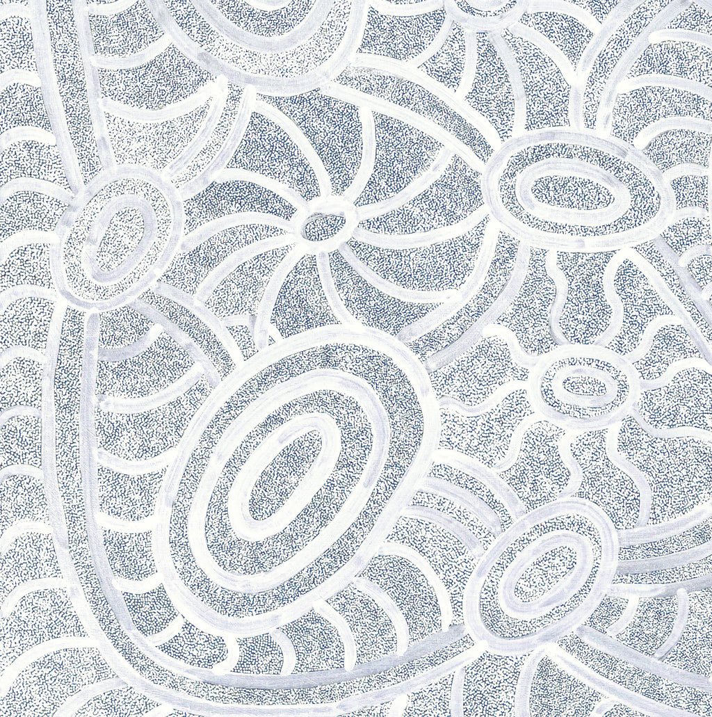 Aboriginal Artwork by Judith Nungarrayi Martin, Janganpa Jukurrpa (Brush-tail Possum Dreaming) - Mawurrji, 122x122cm