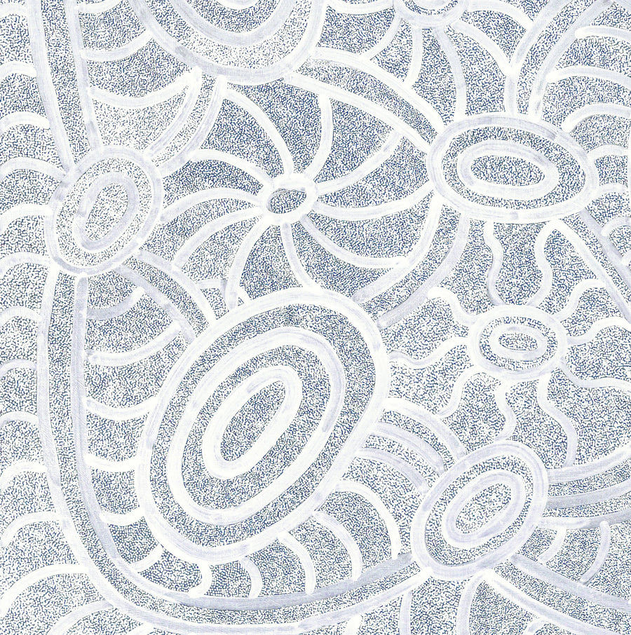 Aboriginal Artwork by Judith Nungarrayi Martin, Janganpa Jukurrpa (Brush-tail Possum Dreaming) - Mawurrji, 122x122cm