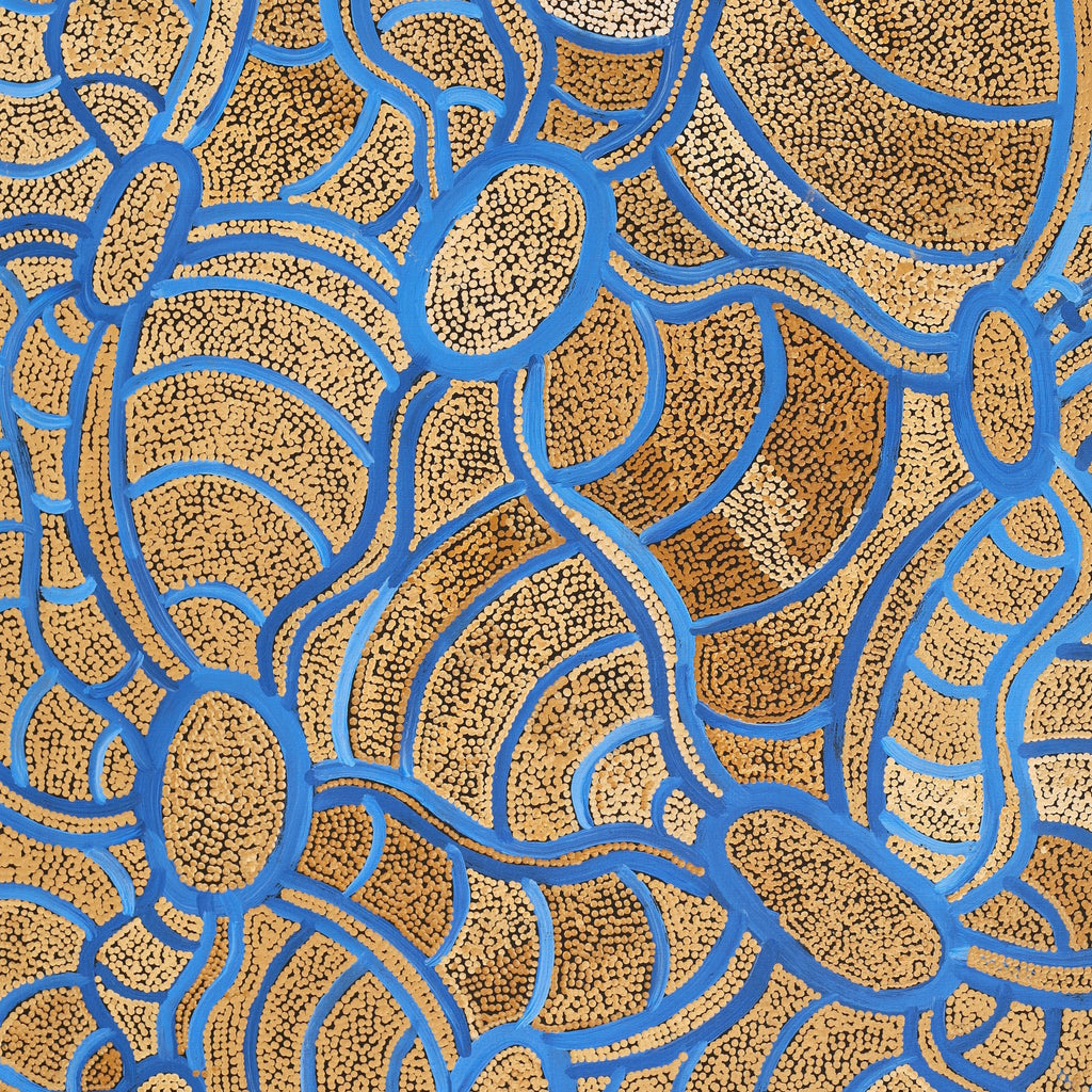 Aboriginal Artwork by Judith Nungarrayi Martin, Janganpa Jukurrpa (Brush-tail Possum Dreaming) - Mawurrji, 122x76cm - ART ARK®