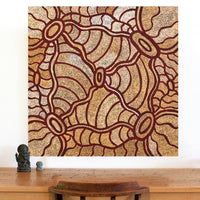 Aboriginal Artwork by Judith Nungarrayi Martin, Janganpa Jukurrpa (Brush-tail Possum Dreaming) - Mawurrji, 91x91cm