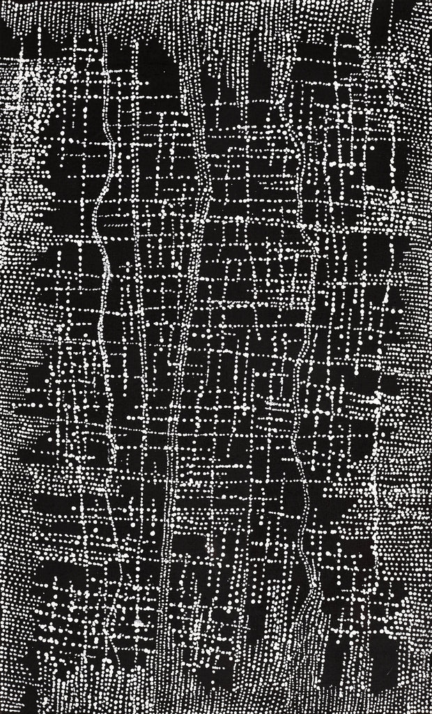 Aboriginal Artwork by Julie Nangala Robertson, Mina Mina Jukurrpa, 76x46cm