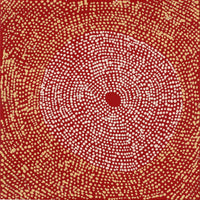 Aboriginal Artwork by Julie Nangala Robertson, Ngapa Jukurrpa (Water Dreaming) - Pirlinyarnu, 30x30cm
