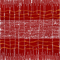 Aboriginal Artwork by Sabrina Nangala Robertson, Ngapa Jukurrpa (Water Dreaming) - Pirlinyarnu, 30x30cm