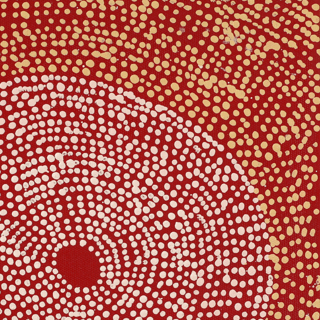 Aboriginal Artwork by Julie Nangala Robertson, Ngapa Jukurrpa (Water Dreaming) - Pirlinyarnu, 30x30cm