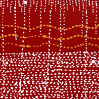 Aboriginal Artwork by Sabrina Nangala Robertson, Ngapa Jukurrpa (Water Dreaming) - Pirlinyarnu, 30x30cm