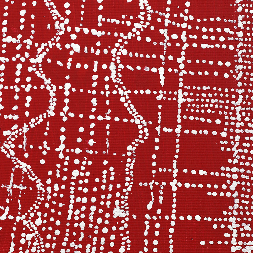 Aboriginal Artwork by Julie Nangala Robertson, Ngapa Jukurrpa (Water Dreaming) - Pirlinyarnu, 30x30cm