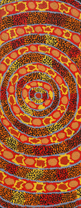 Aboriginal Artwork by Juliette Nakamarra Morris, Wanakiji Jukurrpa (Bush Tomato Dreaming), 76x30cm - ART ARK®