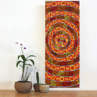 Aboriginal Artwork by Juliette Nakamarra Morris, Wanakiji Jukurrpa (Bush Tomato Dreaming), 76x30cm