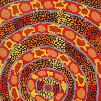 Aboriginal Artwork by Juliette Nakamarra Morris, Wanakiji Jukurrpa (Bush Tomato Dreaming), 76x30cm