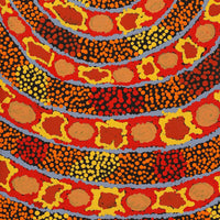 Aboriginal Artwork by Juliette Nakamarra Morris, Wanakiji Jukurrpa (Bush Tomato Dreaming), 76x30cm