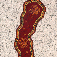 Aboriginal Artwork by Kara Napangardi Ross, Pamapardu Jukurrpa (Flying Ant Dreaming) - Warntungurru, 122x46cm