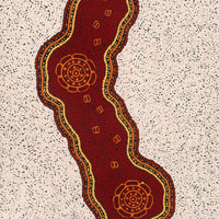Aboriginal Artwork by Kara Napangardi Ross, Pamapardu Jukurrpa (Flying Ant Dreaming) - Warntungurru, 122x46cm