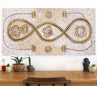 Aboriginal Artwork by Kara Napangardi Ross, Pamapardu Jukurrpa (Flying Ant Dreaming) - Warntungurru, 122x61cm
