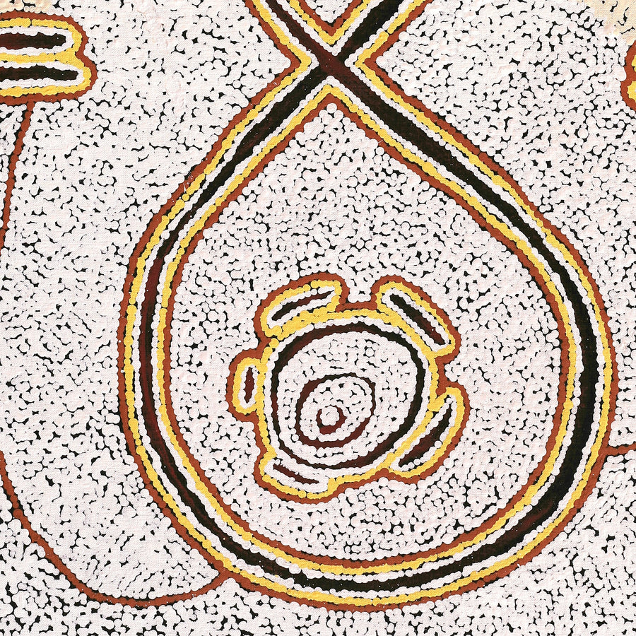 Aboriginal Artwork by Kara Napangardi Ross, Pamapardu Jukurrpa (Flying Ant Dreaming) - Warntungurru, 122x61cm