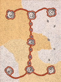 Aboriginal Artwork by Kara Napangardi Ross, Pamapardu Jukurrpa (Flying Ant Dreaming) - Warntungurru, 122x91cm