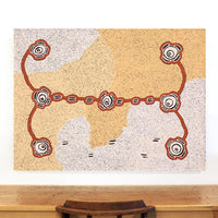 Aboriginal Artwork by Kara Napangardi Ross, Pamapardu Jukurrpa (Flying Ant Dreaming) - Warntungurru, 122x91cm