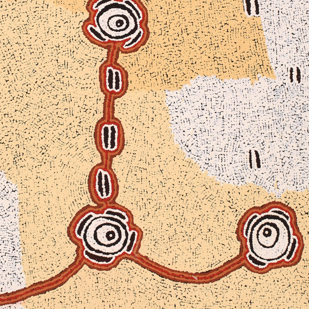 Aboriginal Artwork by Kara Napangardi Ross, Pamapardu Jukurrpa (Flying Ant Dreaming) - Warntungurru, 122x91cm - ART ARK®