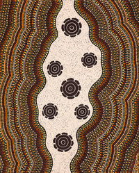 Aboriginal Artwork by Kara Napangardi Ross, Pamapardu Jukurrpa (Flying Ant Dreaming) - Warntungurru, 76x61cm