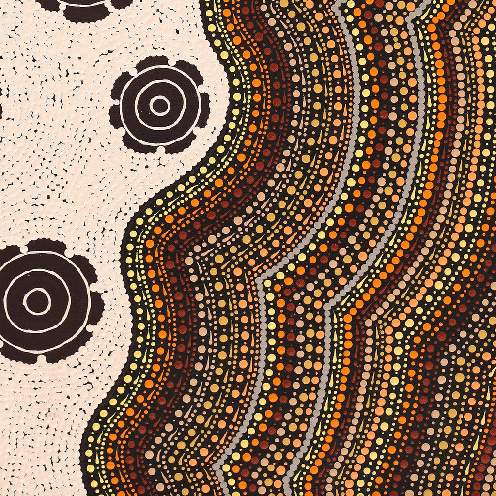 Aboriginal Artwork by Kara Napangardi Ross, Pamapardu Jukurrpa (Flying Ant Dreaming) - Warntungurru, 76x61cm