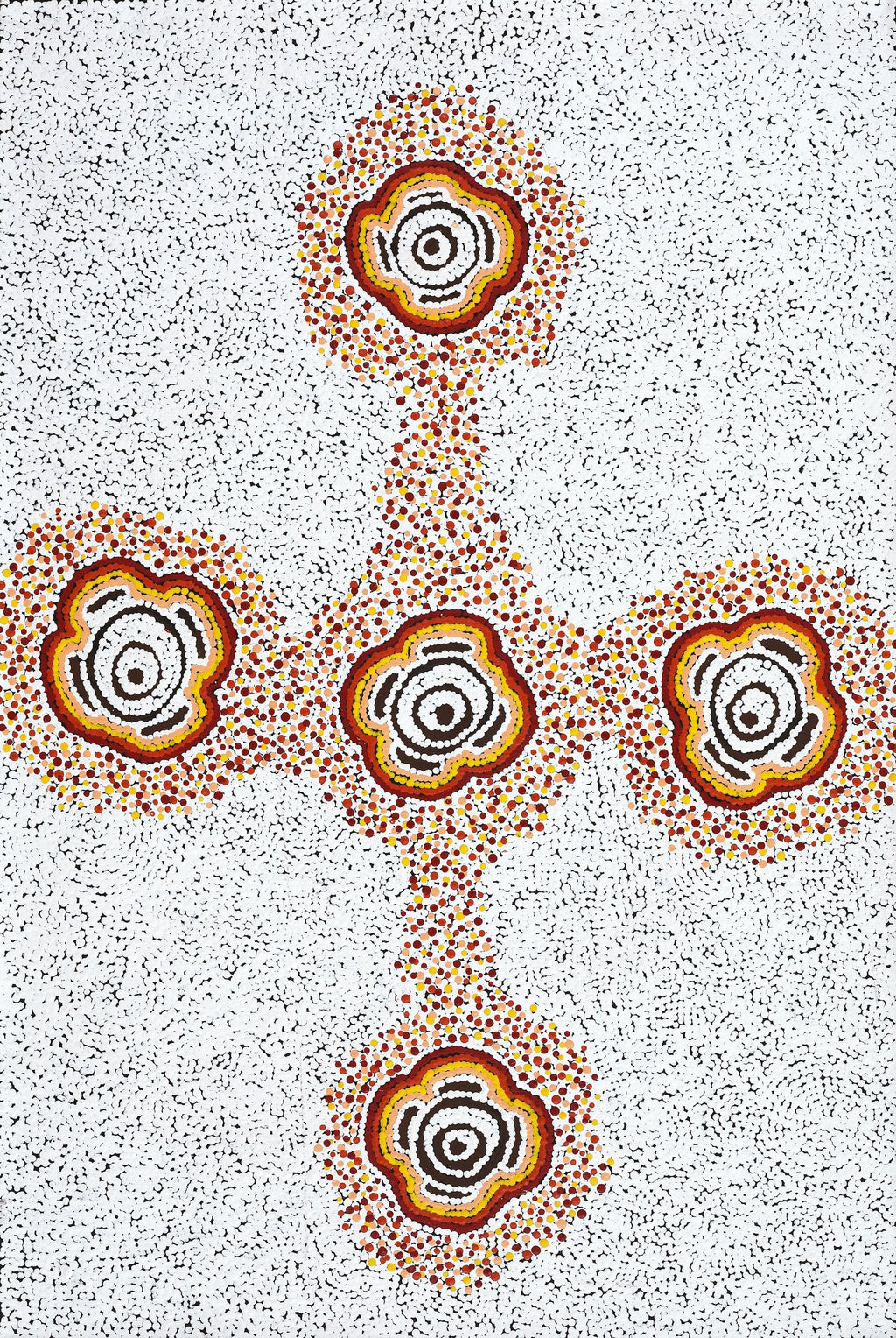 Aboriginal Artwork by Kara Napangardi Ross, Pamapardu Jukurrpa (Flying Ant Dreaming) - Warntungurru, 91x61cm