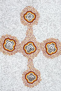 Aboriginal Artwork by Kara Napangardi Ross, Pamapardu Jukurrpa (Flying Ant Dreaming) - Warntungurru, 91x61cm