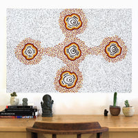 Aboriginal Artwork by Kara Napangardi Ross, Pamapardu Jukurrpa (Flying Ant Dreaming) - Warntungurru, 91x61cm