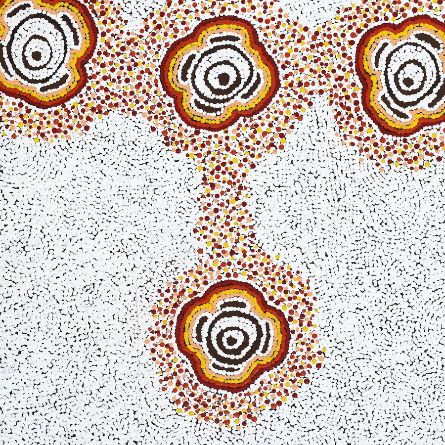 Aboriginal Artwork by Kara Napangardi Ross, Pamapardu Jukurrpa (Flying Ant Dreaming) - Warntungurru, 91x61cm