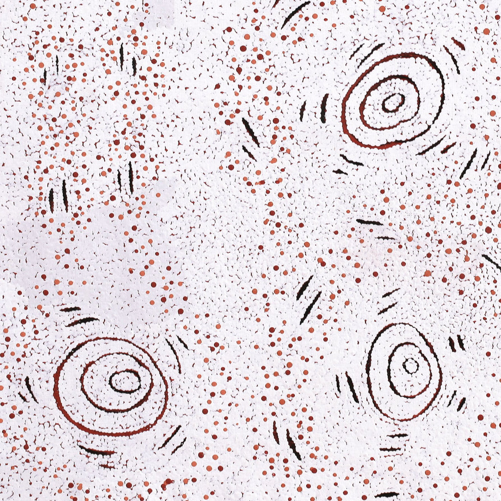 Aboriginal Artwork by Kara Napangardi Ross, Pamapardu Jukurrpa (Flying Ant Dreaming) - Warntungurru, 91x91cm