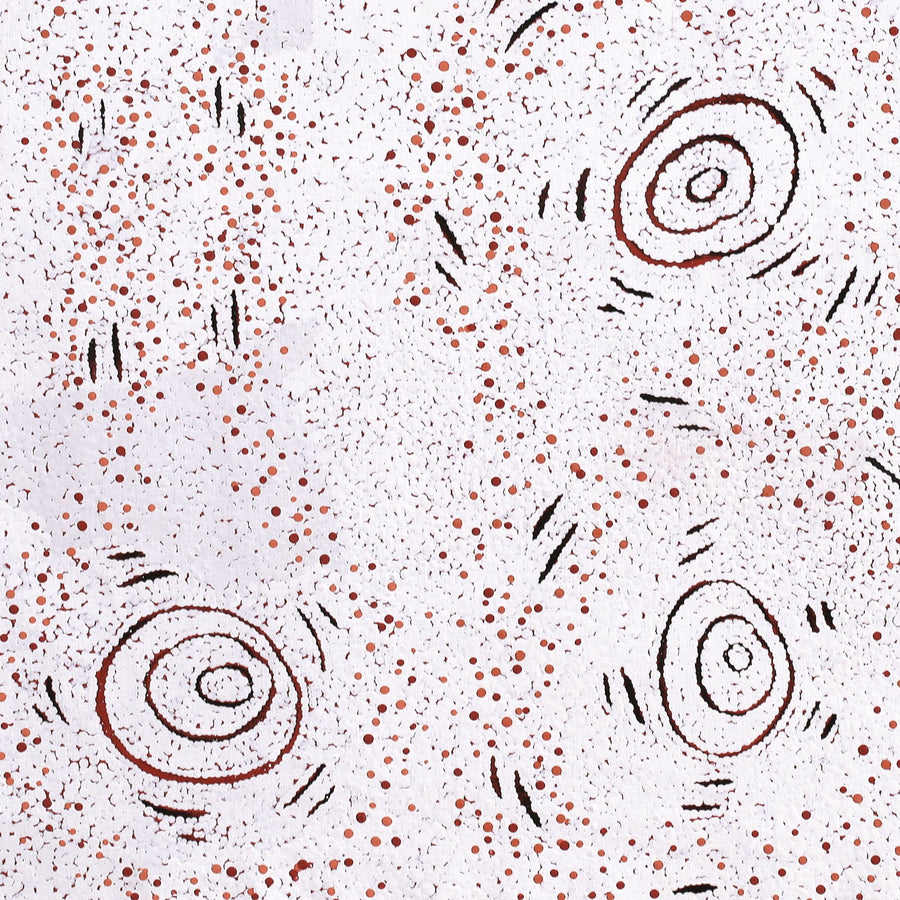 Aboriginal Artwork by Kara Napangardi Ross, Pamapardu Jukurrpa (Flying Ant Dreaming) - Warntungurru, 91x91cm