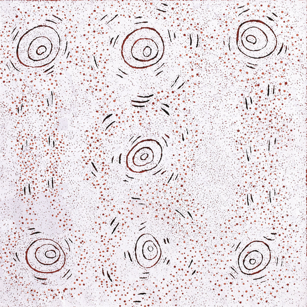 Aboriginal Artwork by Kara Napangardi Ross, Pamapardu Jukurrpa (Flying Ant Dreaming) - Warntungurru, 91x91cm