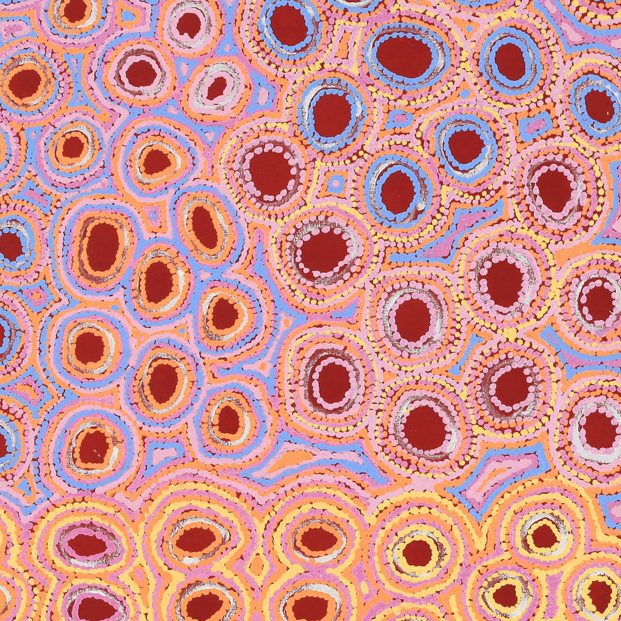 Aboriginal Artwork by Kelly Napangardi Michaels, Mina Mina Dreaming - Ngalyipi, 122x107cm