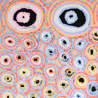 Aboriginal Artwork by Kelly Napangardi Michaels, Mina Mina Dreaming - Ngalyipi, 122x30cm